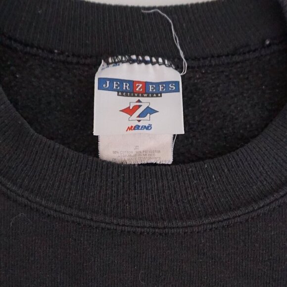 VTG '90S Jerzees Black Embroidered Funny Grandpa Cotton Crewneck Sweater XL - Picture 5 of 9